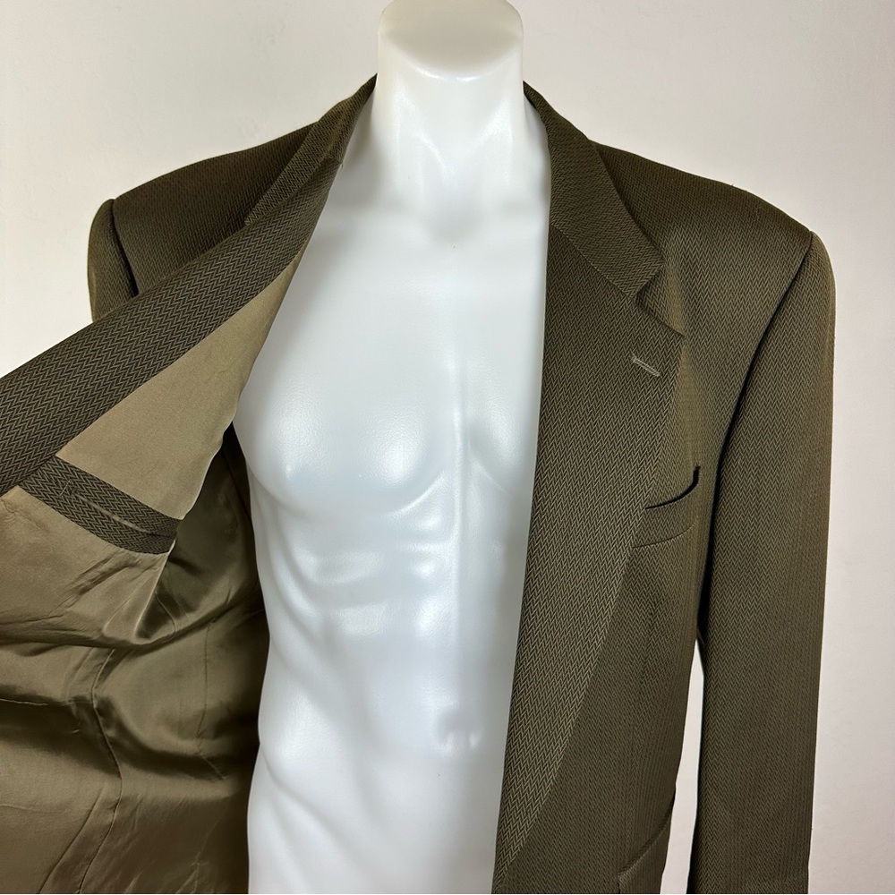Baumler Virgin Wool Sport Coat in Textured Olive